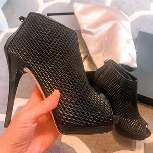 New Giuseppe Zanotti Mesh Leather Bootie 7.5